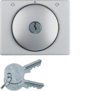 Berker - Abdeckung/Bedienelement für Installationsschalterprogramme Zentralstück m Schloss 1079710300 für Jal. K.5 Alu
