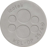 Icotek - Einführungsflansch für Kleingehäuse/Schaltschrank Kabeldurchführungsplatte KEL-DP 25/4 A grau − 10 Stück