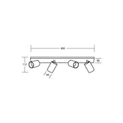 Brumberg Leuchten - Decken-/Wandleuchte Anbauleuchte 4x GU10 57137170