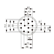 Weidmüller - Kontakteinsatz für Rundsteckverbinder Kontakt SAI-M23-BE-12-F-PE-G Einlötbuchse,10mm