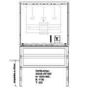 GSAB Elektrotechnik - Zähler-Komplettschrank Zähleranschlusssäule 01.WMS.001 1Zähler m.TSG-Feld