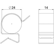 OBO Bettermann - Befestigungsklammer Trägerklammer SCC 4-7,5 D24 für Kabel, 19-24mm − 100 Stück