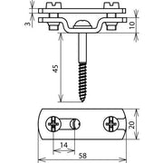 DEHN - Leitungshalter für Blitzschutz Flachbandhalter FBHZS30B6.5X #286030 f. Fl 30mm St/tZn