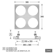 LTS Licht&Leuchten - Mechanisches Zubehör/Ersatzteile für Leuchten Einbaurahmen SCER 6.400 sw schwarz