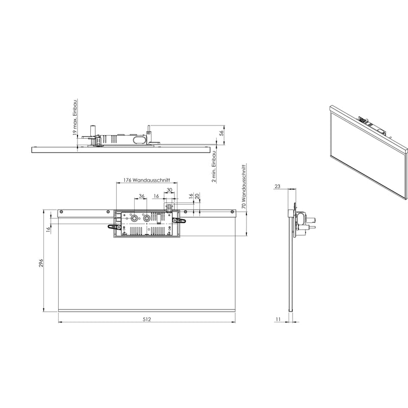 RP-Technik - Sicherheitsleuchte LED-Rettungszeichenleuchte AGR403WL-AZ EB3h, Wirel., anthr