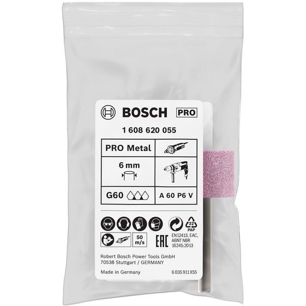 Bosch - Systemzubehör für Schleifen/Polieren (Akku/elektrisch/Druckluft) PRO Steel Schleifstiftset, 1608620055 25 x 20 mm G60