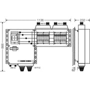 Hensel - Sicherungskasten Verteiler 4x3xNH 00 Mi AS 9144 S 125A 5-pol.Sch.250A