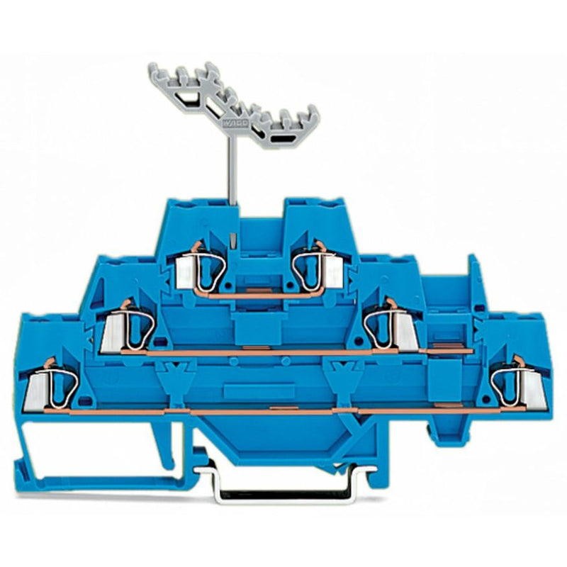 WAGO - Durchgangs-Reihenklemme Dreistockklemme 280-551 2,5qmm bl/bl/bl − 40 Stück