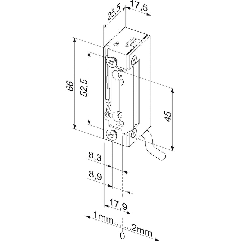 Assa Abloy effeff - Elektrischer Türöffner 118WDE 118WE-------A71 FAFIX ohne Stulp
