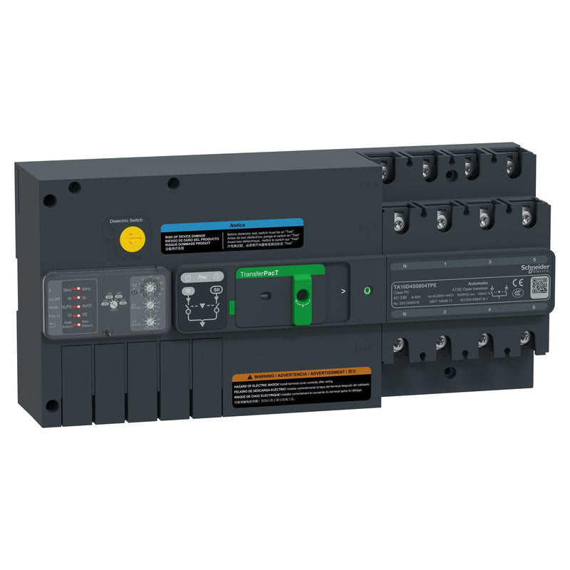 Schneider Electric - Lastschalter Netzumschaltung autom. TA16D4S0804TPE 80A Drehknopf 400V