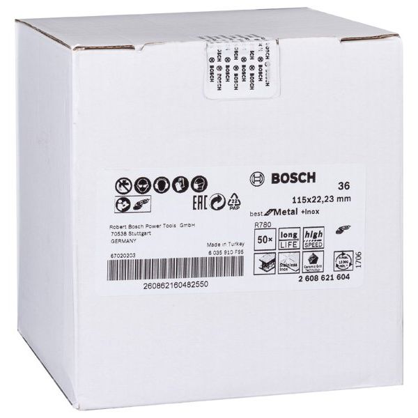 Bosch - Trenn-/Schleifscheibe PRO R780 Fiberscheibe, 2608621604 115 mm, G36