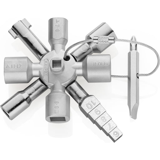 Knipex - Schlüssel für Gehäuse/Schränke TwinKey 00 11 01 für Absperrsys. 92mm