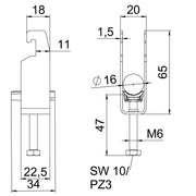 OBO Bettermann - Bügelschelle BS-U2-K-16 ALU 2-fach − 50 Stück