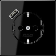 Jung - Steckdose SCHUKO Steckdose LS 1520-18 A SW mit USB Typ A