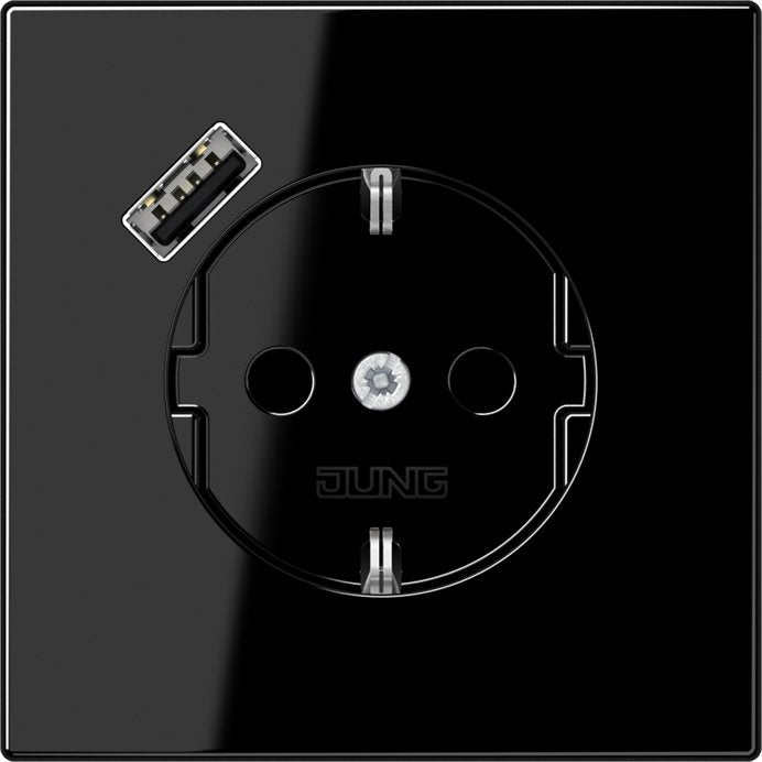 Jung - Steckdose SCHUKO Steckdose LS 1520-18 A SW mit USB Typ A