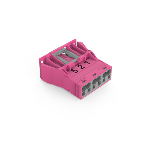 WAGO - Geräteanschluss für steckbare Gebäudeinstallation Snap-In-Stecker 770-793/081-000 3-polig,Kod. B,pink − 100 Stück