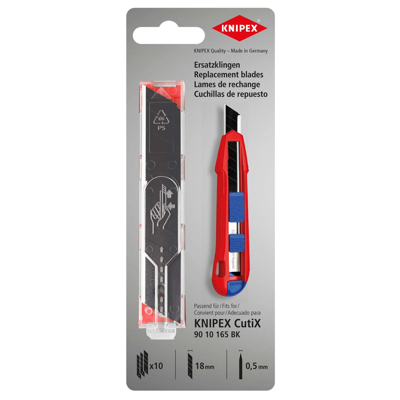 Knipex - Messer Ersatz-Klingen 90 10 165 E02 (VE10) für 90 10 165 BK