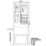 GSAB Elektrotechnik - Zähler-Komplettschrank Zähleranschlußsäule 48.00.1P11bez eNetz Südhessen