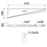 OBO Bettermann - Ausleger für Kabeltragsystem Wand- und Stielausleger AW 55 61 A4 B=610mm