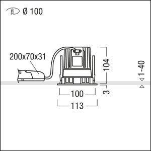 Zumtobel Group - Downlight/Strahler/Flutlicht LED-Downlight PANOS INF #60817214 3000K