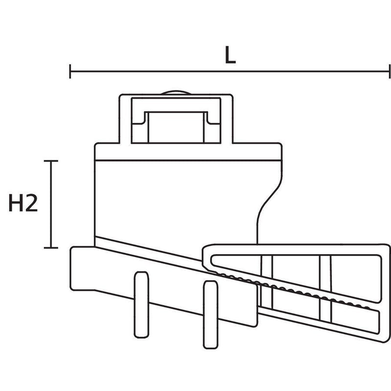 HellermannTyton - Befestigungssockel und -element für Kabelbinder Befestigungselement BeamCl. B #151-01186 m. foam-PA6GF30-BK  − 200 Stück