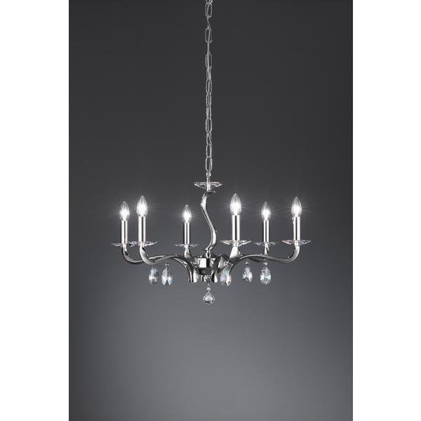 Brumberg Leuchten - Pendelleuchte Krone Chiara 00850626 6xE14/40W, chrom