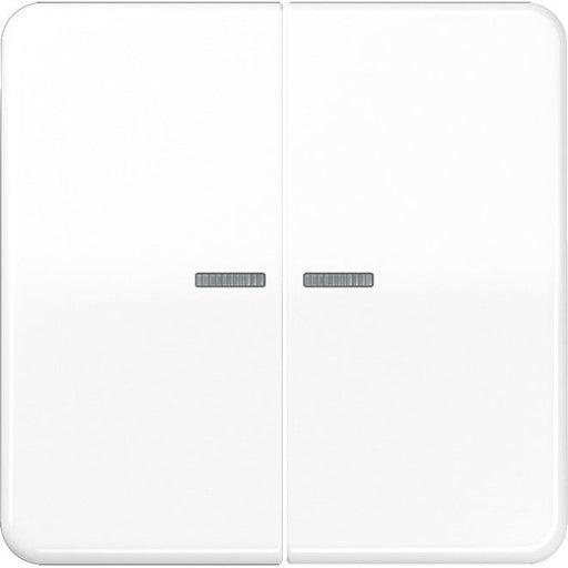 Jung - Bussystem-Tastsensor KNX RF Taster 2fach CD 10921 ST RF WW Duroplast, Serie CD