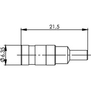 Telegärtner - Koax-Steckverbinder SMB-Kabelbuchse Au 50Ohm 100024883 G7 (RG-316/U) − 5 Stück