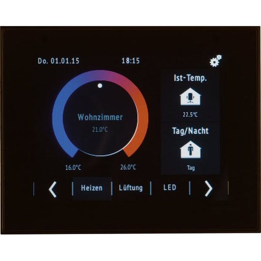 Berker - Bussystem-Mehrfach Bediengerät Touch Control 75740101 mit TFT-Display KNX