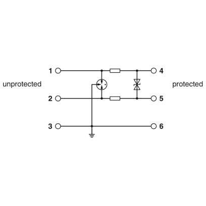 Phoenix Contact - Überspannungsableiter für Informations-/MSR-Technik Überspannungsschutzgerät TTC-6-1X2-24DC-PT