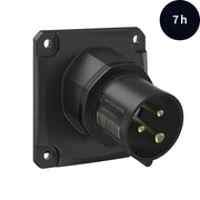 Walther Werke - CEE-Gerätestecker (IEC 60309) CEE NEO Anbaugerätestecker FW713307SK schräg 16A 3P 7h