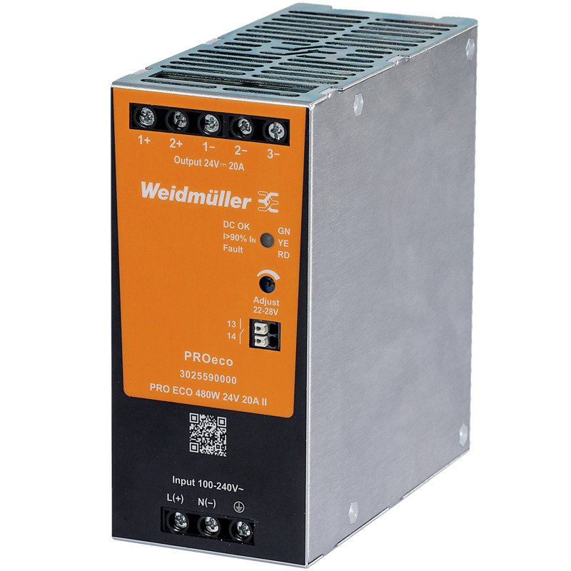 Weidmüller - Gleichstromversorgung Wechselstromversorgung PRO ECO 480W24V20AII − 1 Stück