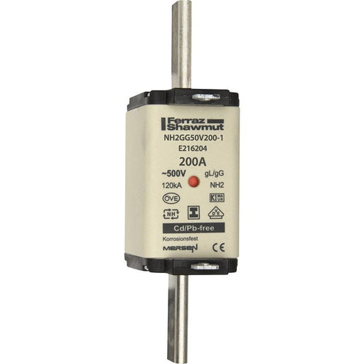 Mersen - Messersicherung NH-Sicherungseinsatz SG NH2GG50V200-1 Gr.2 gG 200A/500V KM