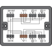 WAGO - Kompaktverteiler für steckbare Gebäudeinstallation Verteilerbox 899-631/386-000 1 Eingang, sw