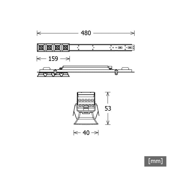 LTS Licht&Leuchten - Lichtleiste LED-Lichteinsatz LK-CH 045.040#665606 830, DALI, sw