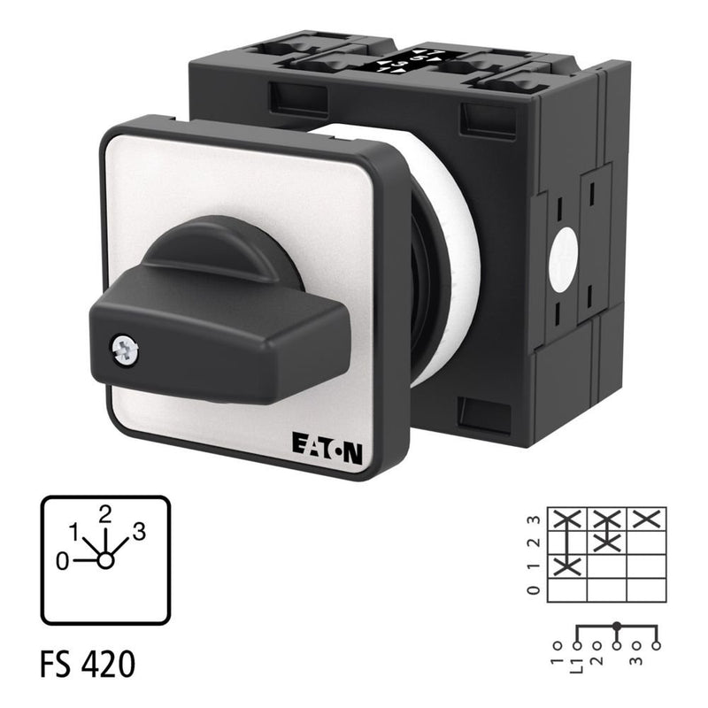 Eaton - Lasttrennschalter Stufenschalter T3 32A T3-2-171/E 32A Einbau rastend