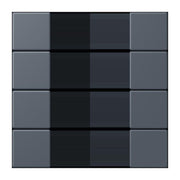 Jung - Abdeckung/Bedienelement für Installationsschalterprogramme Tastensatz 4fach LC 504 TSA 262 gris fonce 59