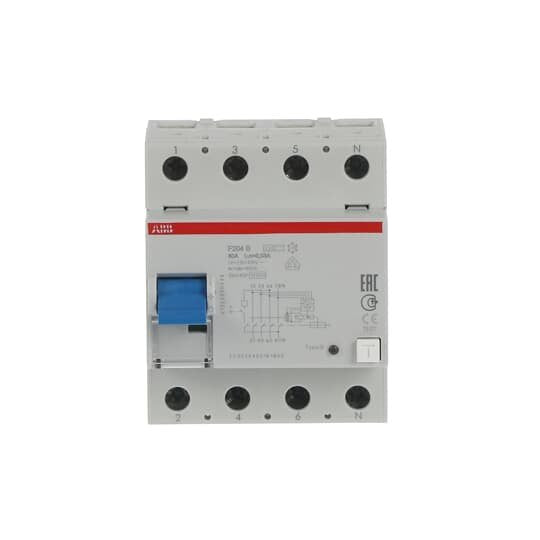 ABB Stotz S&J - Fehlerstrom-Schutzschalter FI-Schutzschalter F204B-80/0,03 4P,TypB,80A,30mA