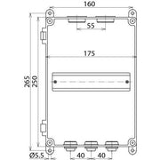 DEHN - Leergehäuse Isolierstoffgehäuse IGA 7 IP54 AP-IP54 f.REG.-7TE