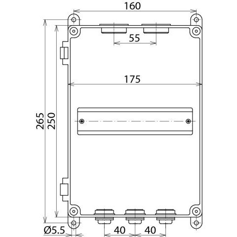 DEHN - Leergehäuse Isolierstoffgehäuse IGA 7 IP54 AP-IP54 f.REG.-7TE