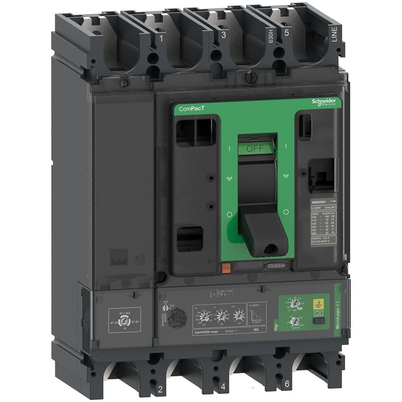 Schneider Electric - Leistungsschalter für Trafo-, Generator- und Anlagenschutz Kompaktleistungsschalter C63N44V570 ComPacT NSX630N mit