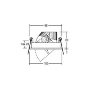 Brumberg Leuchten - Downlight/Strahler/Flutlicht LED-Einbauleuchte 12417173 3000K weiß