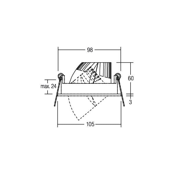 Brumberg Leuchten - Downlight/Strahler/Flutlicht LED-Einbauleuchte 12417173 3000K weiß
