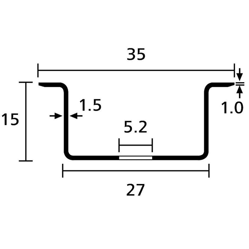 HellermannTyton - Tragschiene DELTA3AD weiss Chrom 20m − 20 Meter