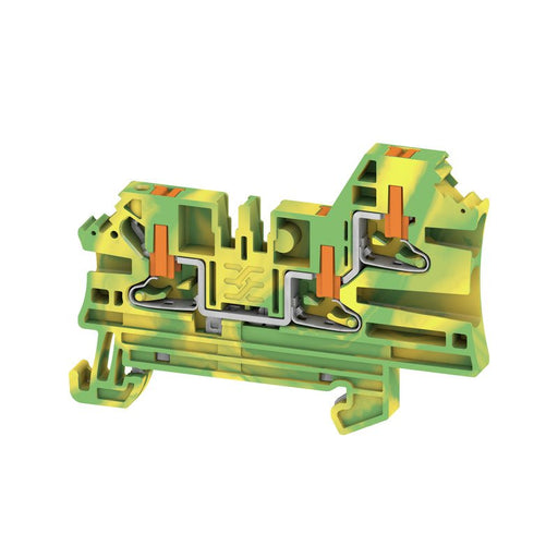 Weidmüller - Schutzleiter-Reihenklemme Klemme AL3C 2.5 PE PUSH IN, 2.5 mm² − 50 Stück