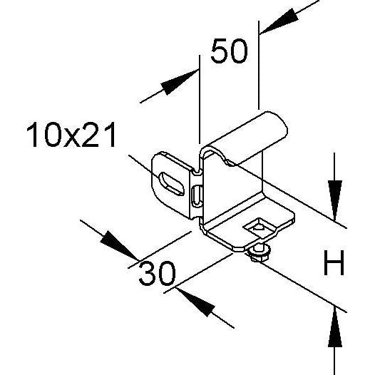Niedax - Montagematerial für Kabeltragsystem Endbefestigung KRBR 60 F rechts