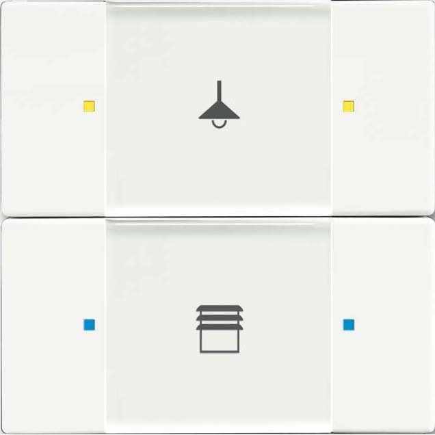 Busch-Jaeger - Bussystem-Tastsensor Bedienelement 2/4-fach 6126/02-884-500 studioweiß matt