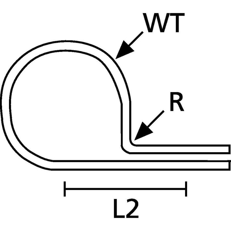 HellermannTyton - Befestigungsschelle für Kabel/Rohre Befestigungsschelle ALU13-ALU-NA-C1 − 100 Stück