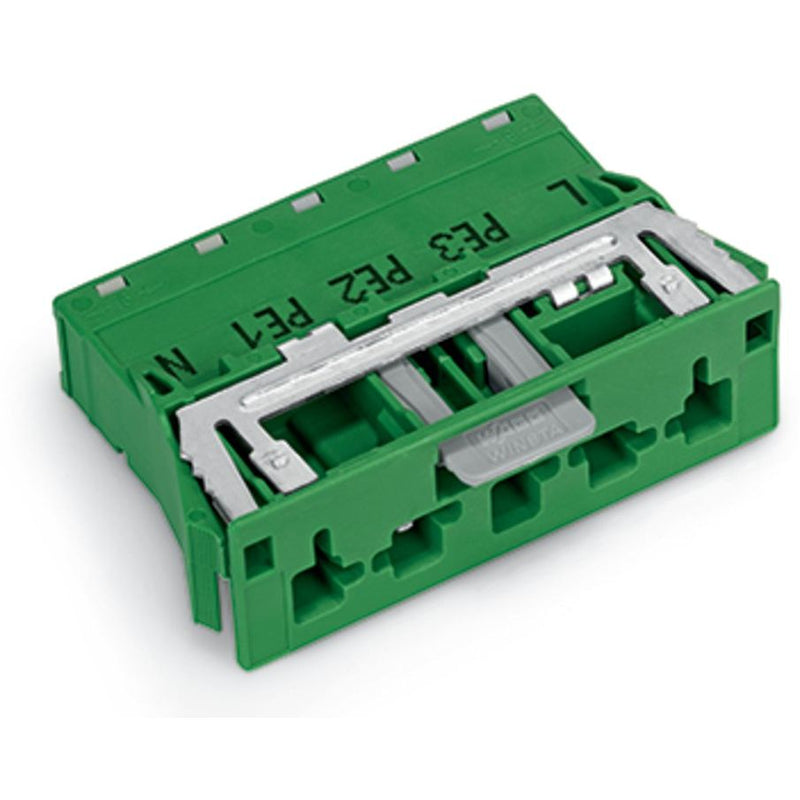WAGO - Geräteanschluss für steckbare Gebäudeinstallation Snap-In-Stecker 770-2335/007-000 5-polig,grün − 50 Stück