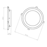 Kaiser - Zubehör/Ersatzteile für Leuchteneinbaugehäuse Frontteil HaloX 100 1281-05 DA 90 für Ortbeton − 10 Stück